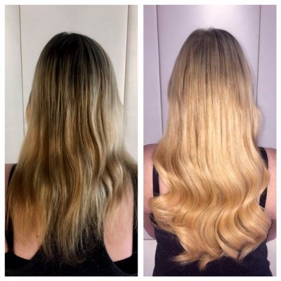 Leyla has used Easilocks system to add length to her clients already blonde hair. If you want longer hair in an instant? Come and see Leyla at the klinik!