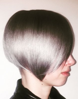 This is colour at its best..... Mark has pre lightened hair and after toned it with a silver / grey combination from Schwarzkopf.