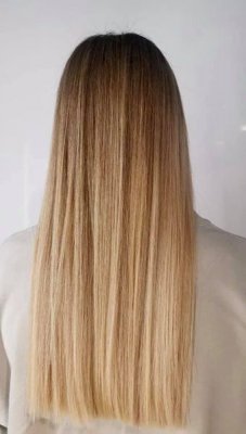 Long blonde hair 